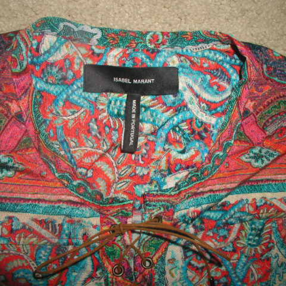 Most wanted Isabel Marant paisley top leather ties - Picture 2 of 6